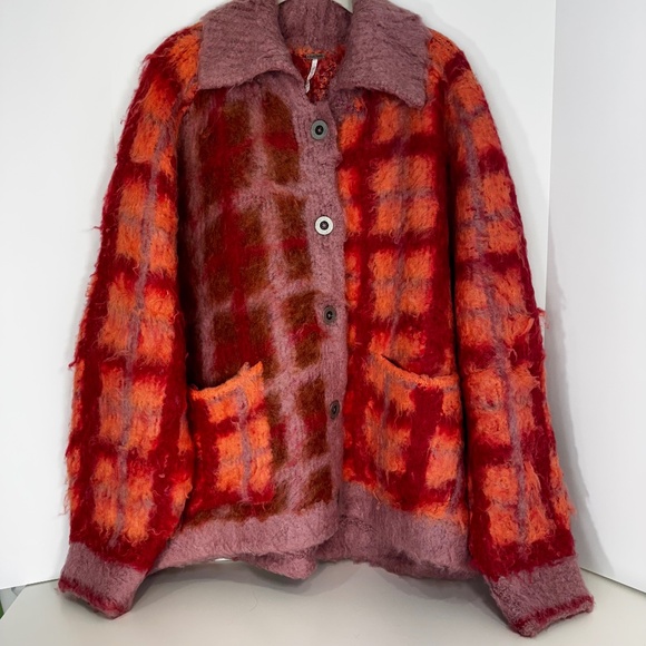 Free People Harper Cardi Cardigan Sweater in Cinnamon Spice Combo XS/S - Picture 1 of 11